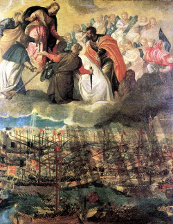 Dipinto della battaglia di Lepanto